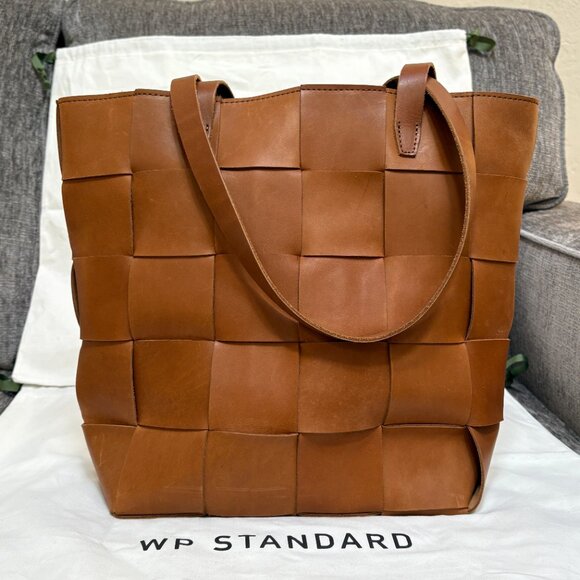 WP Standard Woven Leather Tote - Tan - Picture 2 of 15
